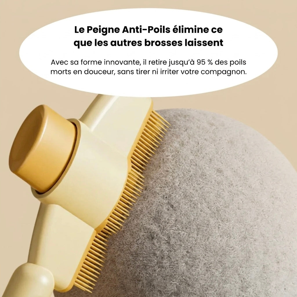 Brosse anti-poil pour chat