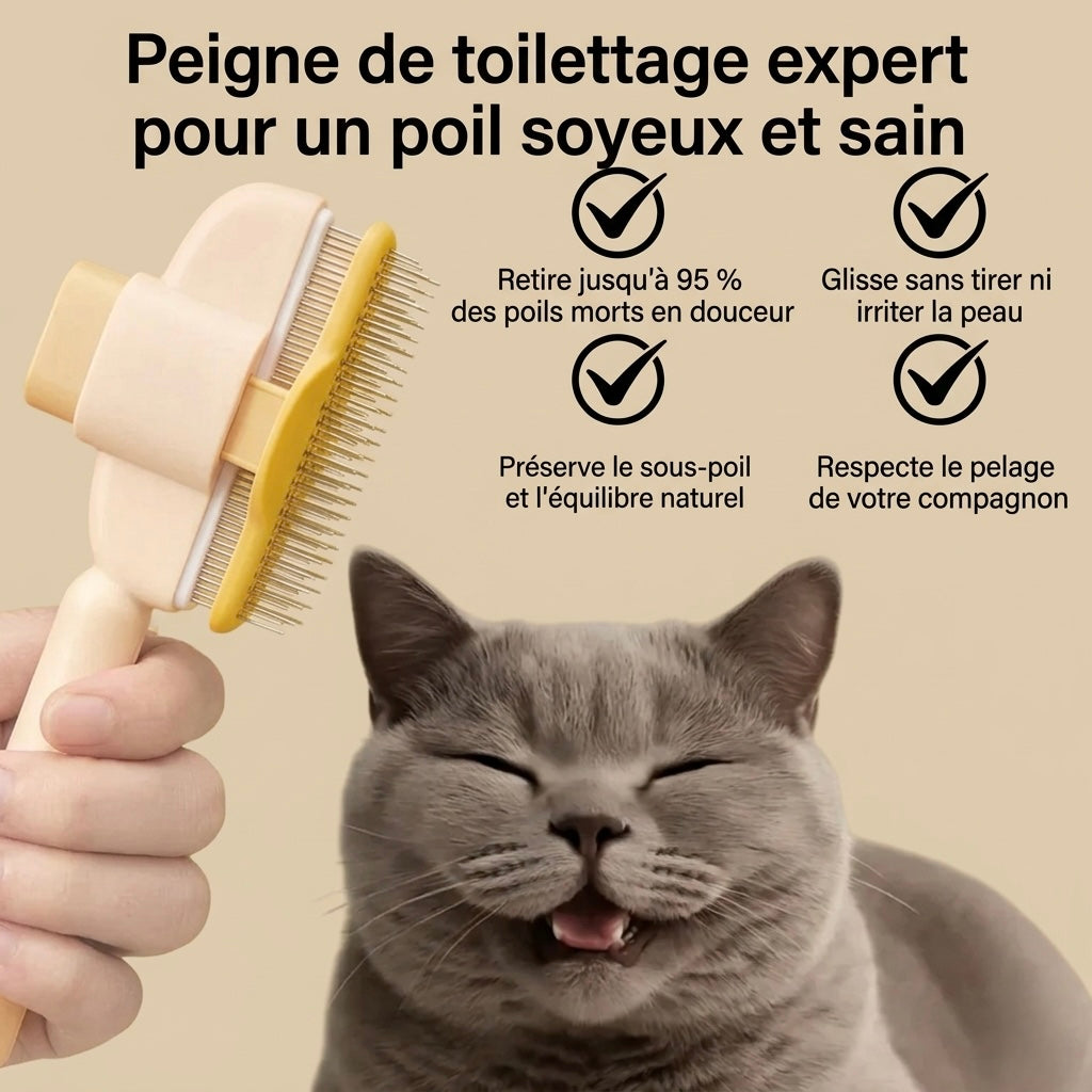 Brosse anti-poil pour chat